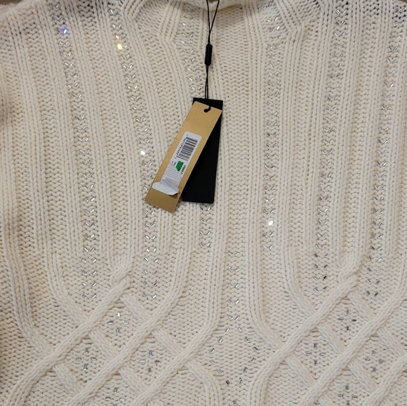 NWT Donna Karan Off White Knit Sweater sz L - Picture 11 of 14